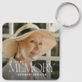 Elegant In Loving Memory Photo Keepsake キーホルダー (裏面)