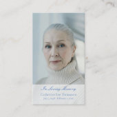 Elegant In Loving Memory Photo Prayer Cards 名刺 (正面)