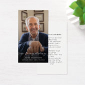 Elegant In Loving Memory Script Photo Funeral  (デスク)