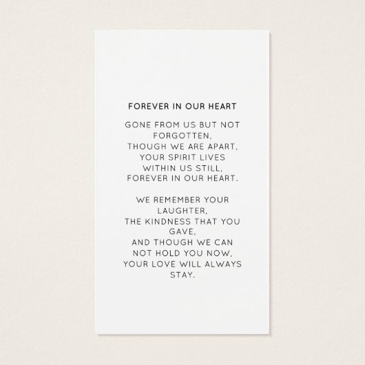 Elegant In Loving Memory Script Photo Funeral  (裏面)