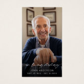 Elegant In Loving Memory Script Photo Funeral  (正面)