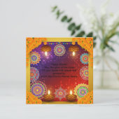 Elegant Indian Diwali Rangoli Flat Card シーズンカード (スタンド正面)