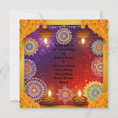 Elegant Indian Rangoli Wedding Invitation (正面)
