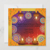 Elegant Indian Rangoli Wedding Invitation カード (正面)