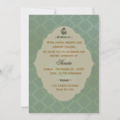 Elegant Indian Wedding Mehndi Ceremony Invitation 招待状 (正面)