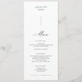 Elegant Individual Guest Names on Each Wedding メニュー (正面)