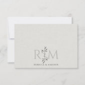 Elegant Initials Botanical Monogram Couple  ノートカード (正面)