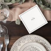 Elegant Initials Modern Wedding Napkin スタンダードカクテルナプキン