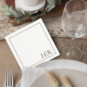 Elegant Initials Wedding Napkins スタンダードカクテルナプキン