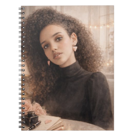 Elegant- Inspiring Beauty Spiral Photo Notebook ノートブック (正面)