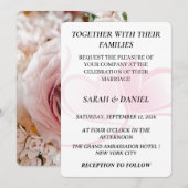 Elegant Interlocking Hearts Wedding Invitation | L 招待状 (正面/裏面)