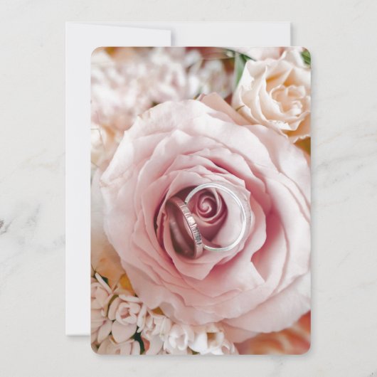 Elegant Interlocking Hearts Wedding Invitation | L 招待状 (裏面)