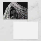 Elegant Intricate Line Art Flat Note Card ノートカード (正面/裏面)