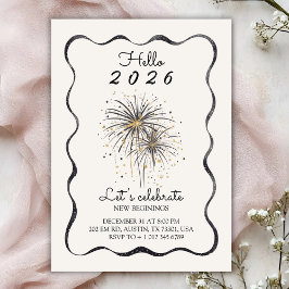 Elegant invitation card for a 2026 new year 招待状
