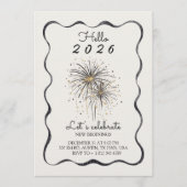 Elegant invitation card for a 2026 new year  招待状 (正面)