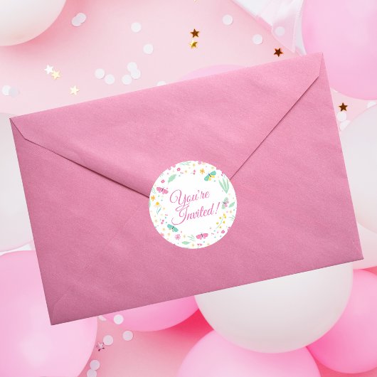 Elegant Invitation Envelope Seals for Special Occa ラウンドシール