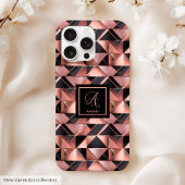Elegant iPhone Case Rose Gold Geometric Metallic Case-Mate iPhoneケース