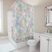 Elegant Iridescent Abstract シャワーカーテン (インサイチュ)