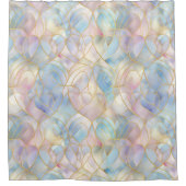 Elegant Iridescent Abstract シャワーカーテン (正面)