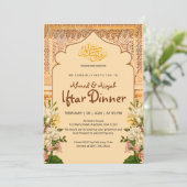 Elegant Islamic Arch Floral Iftar invitation 招待状 (スタンド正面)