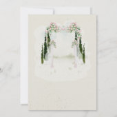 Elegant Islamic Floral Wedding Arch Nikah 招待状 (裏面)