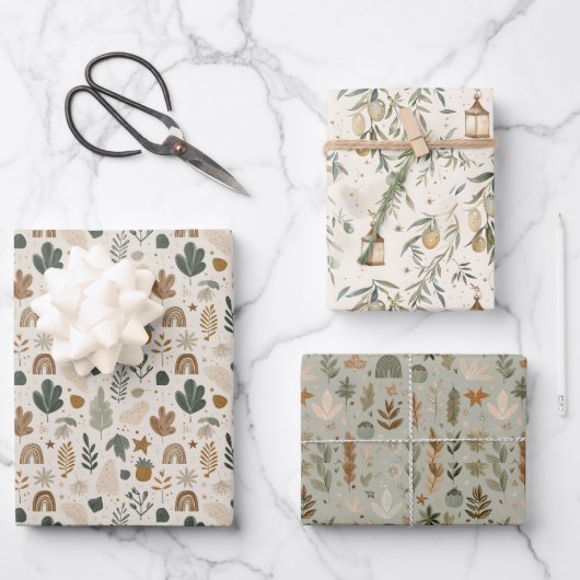 Elegant Islamic Garden Wrapping Paper Set ラッピングペーパーシート (正面)