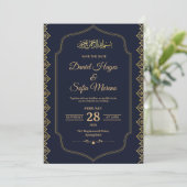 Elegant Islamic Muslim Wedding Invitation 招待状 (スタンド正面)