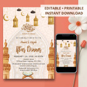 Elegant Islamic Ramadan Iftar Dinner Party 招待状