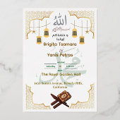 Elegant Islamic Wedding Invitation 箔招待状 (正面)