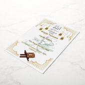 Elegant Islamic Wedding Invitation 箔招待状 (回転した状態)