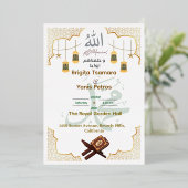 Elegant Islamic Wedding Invitation 箔招待状 (立ち正面)