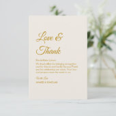 Elegant Islamic Wedding Thank You Card サンキューカード (スタンド正面)