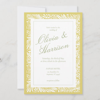 Elegant Island Citrus Wedding Invitation 招待状