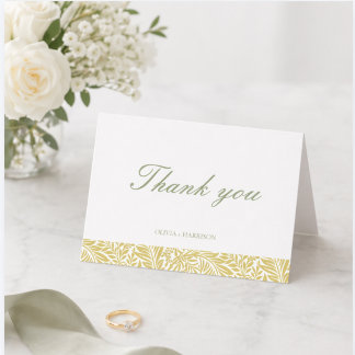 Elegant Island Citrus Wedding Thank You card サンキューカード