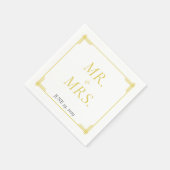 Elegant Island Citrus Yellow Green Wedding Napkins スタンダードカクテルナプキン (角)