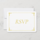  Elegant Island Citrus Yellow Green Wedding RSVP (裏面)