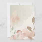 Elegant It’s a Girl Baby Shower Floral Deer 招待状 (裏面)