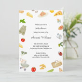Elegant Italian Baby Shower Invitation 招待状 (スタンド正面)