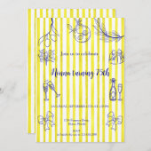 Elegant Italian Birthday 招待状 (正面/裏面)