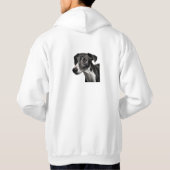Elegant Italian Greyhound Hoodie パーカ (裏面)