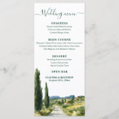 Elegant Italian Landscape Wedding メニュー (正面)