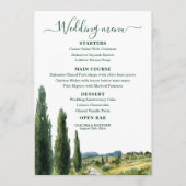 Elegant Italian Landscape Wedding メニュー (正面)