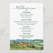 Elegant Italian Vineyard Wedding メニュー (正面)