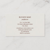 Elegant Ivory 3D Roses 名刺 (裏面)