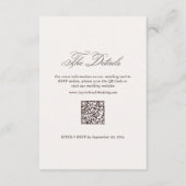 Elegant Ivory and Brown Wedding Details エンクロージャーカード (正面)