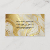 Elegant Ivory and Gold Marbled ロイヤリティカード (裏面)