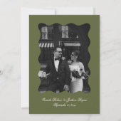 Elegant Ivory and Green Wedding 招待状 (裏面)