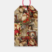Elegant Ivory and Red Victorian Christmas Collage ギフトタグ (裏面)