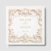 Elegant Ivory Baroque Square ゲストブック (正面)