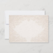 Elegant Ivory Baroque Wedding RSVP Response Card (裏面)